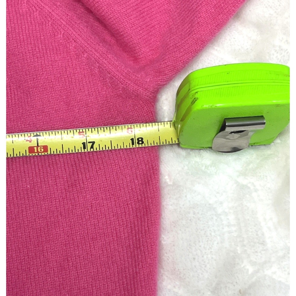 100% Pure Cashmere Cardigan Rhinestone Buttons Quiet Luxury Pink Women's Size M - Picture 7 of 9